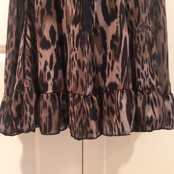 NWT Sandra Darren animal print sz 10 with detachable black satin bow - Picture 6 of 6